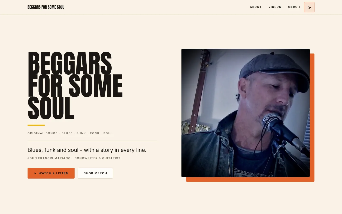 Beggars for Some Soul website